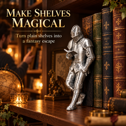 Medieval Knight Bookshelf Decor & Fantasy Book Nook Figurine ⚔️