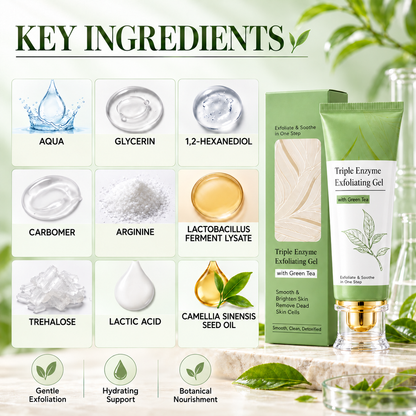 🍃 Green Tea Gentle Exfoliating Face Gel for Smooth & Radiant Skin