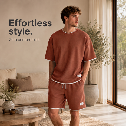 Premium Waffle Knit Lounge Set