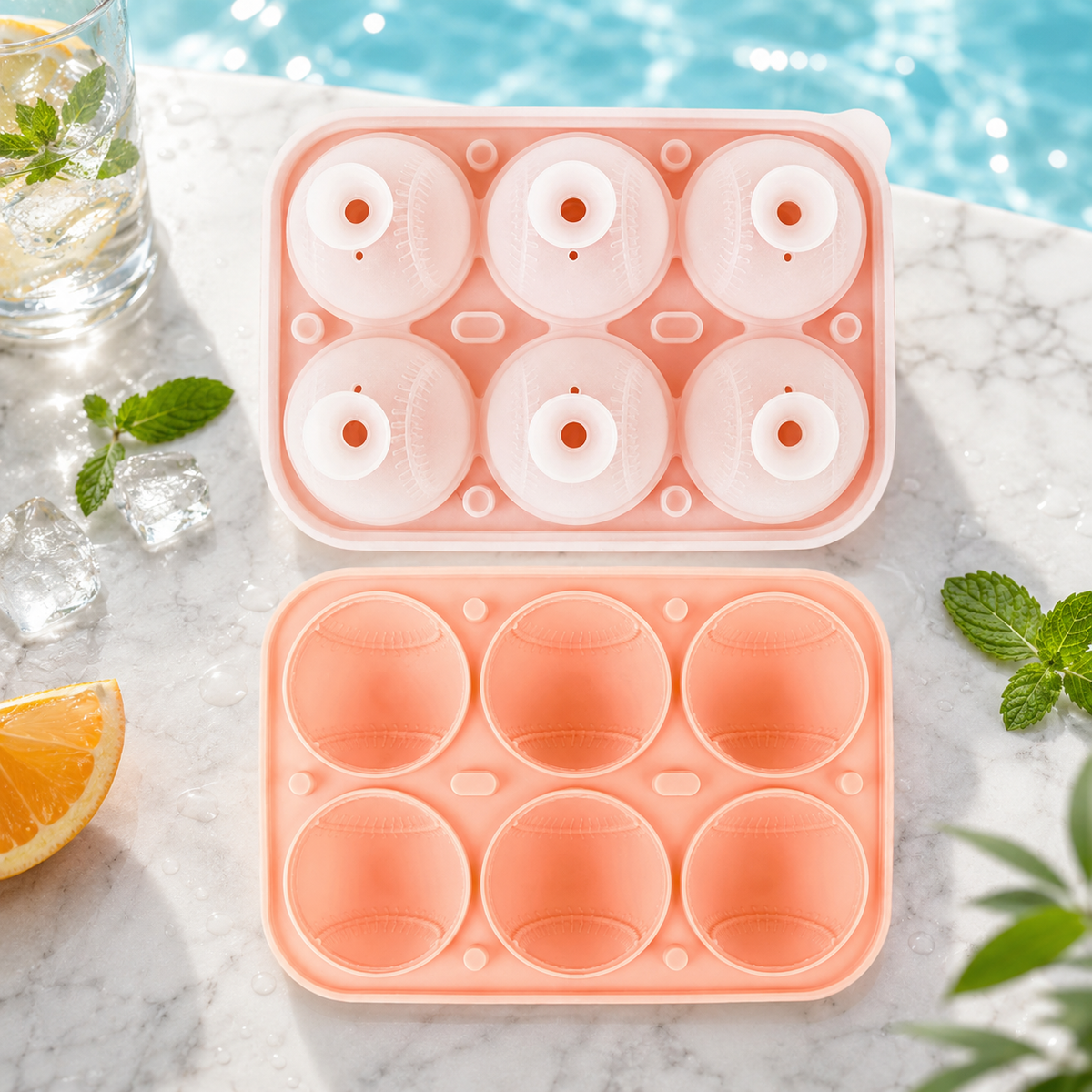 🍹 Cool Your Drinks! 3D Sports Ball Ice Mold