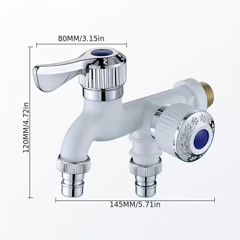 Dual Outlet Faucet with Independent Controls | 4 Colors
