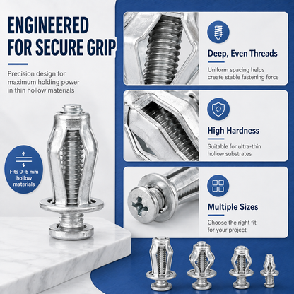 🔧 Heavy-Duty Petal Wall Anchors | Anti-Pullout Hollow Wall Nuts