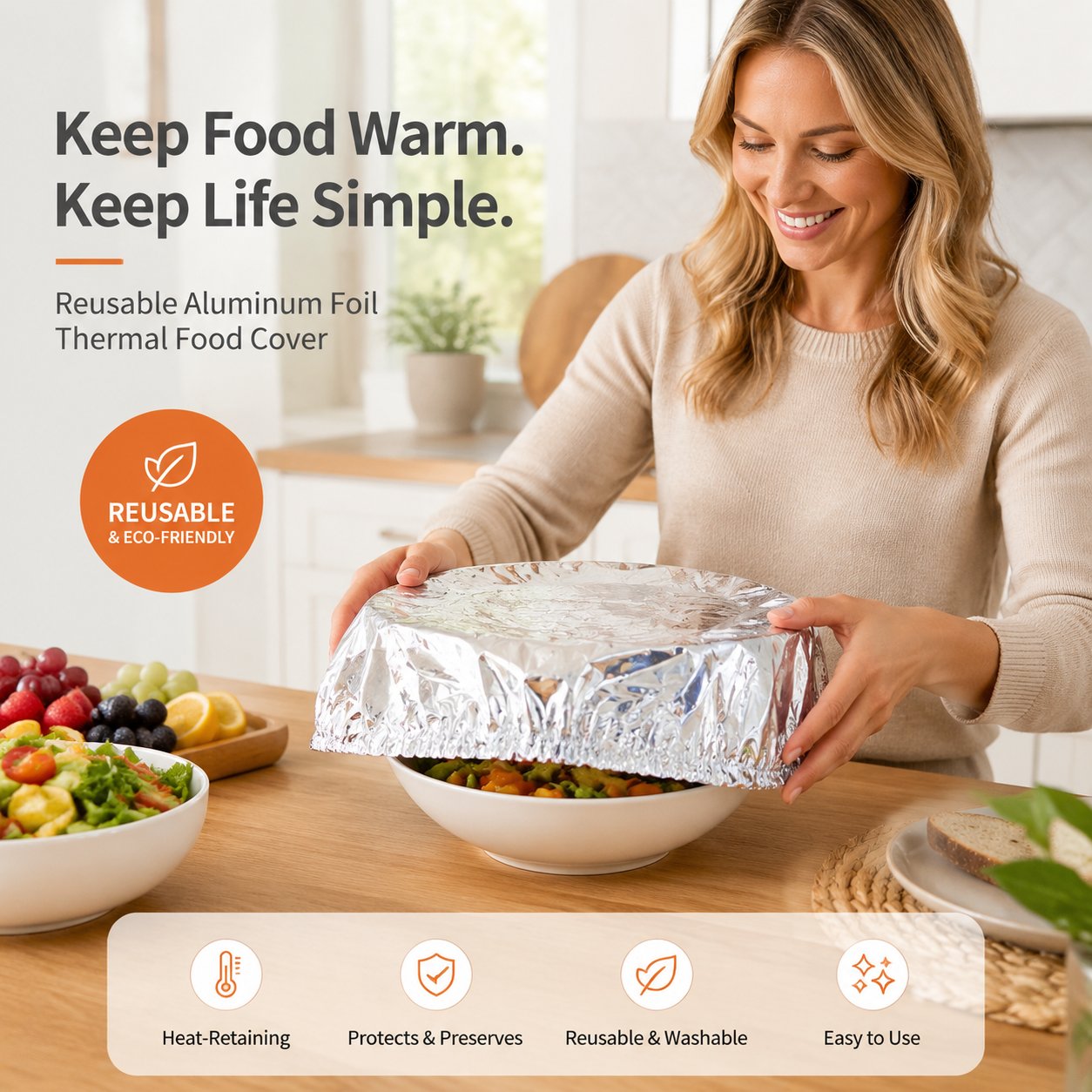 🏠 Reusable Aluminum Foil Insulation Cover – Keep Heat In ❄️