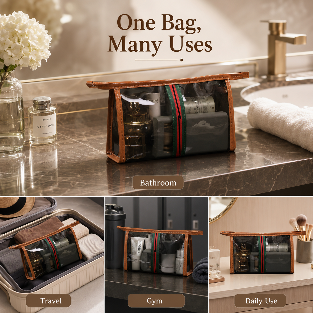 Clear Travel Makeup & Toiletry Bag💼