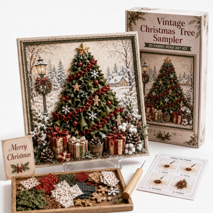✨ DIY 3D Christmas Fabric Poke Art | The Ultimate Holiday Gift & Décor