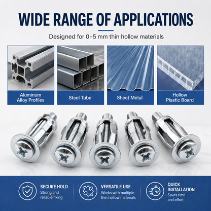 🔧 Heavy-Duty Petal Wall Anchors | Anti-Pullout Hollow Wall Nuts