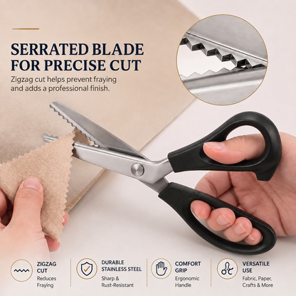Professional Stainless Steel Pinking Shears for Fabric & Sewing ✂️