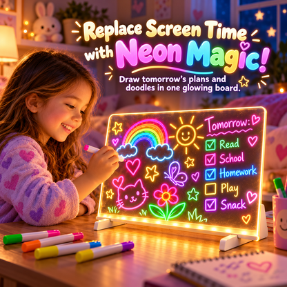 LED Magic Glowing Acrylic Drawing Board & Night Light 🎨