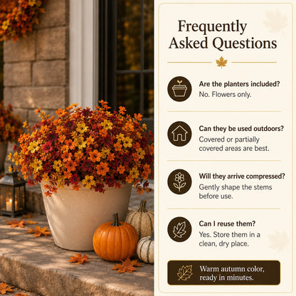 Ultimate Fall Porch Refresh Bundle 🍁 Real-Touch Faux Flowers - UV Resistant