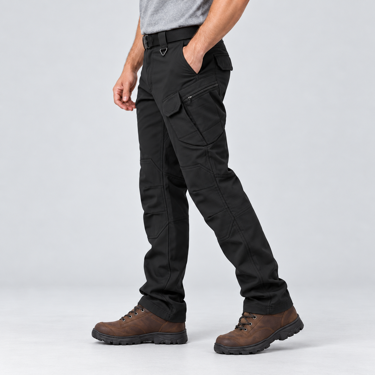 🔥 Men's Fleece-Lined Cargo Work Pants | Windproof & Water-Repellent