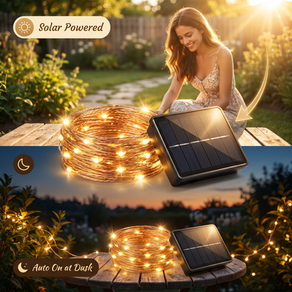 ☀️ Solar Powered LED Fairy String Lights