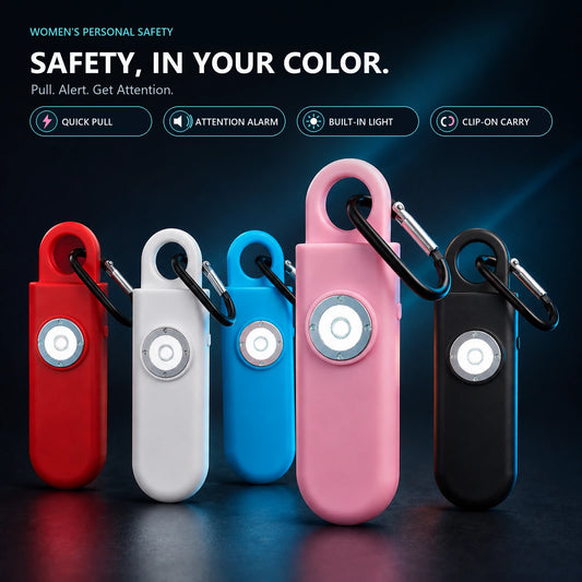 Hook-type portable personal safety alarm device