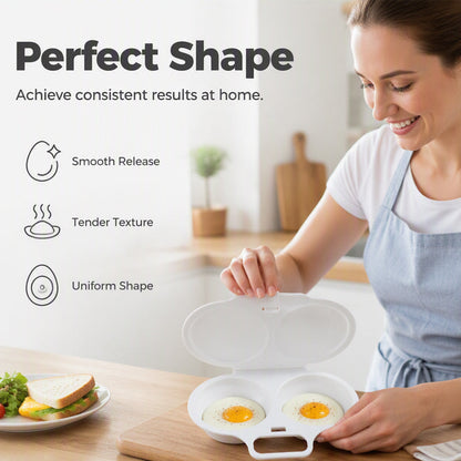 Microwave Egg Poacher Cup with Lid & Handle – Quick, Mess-Free Eggs