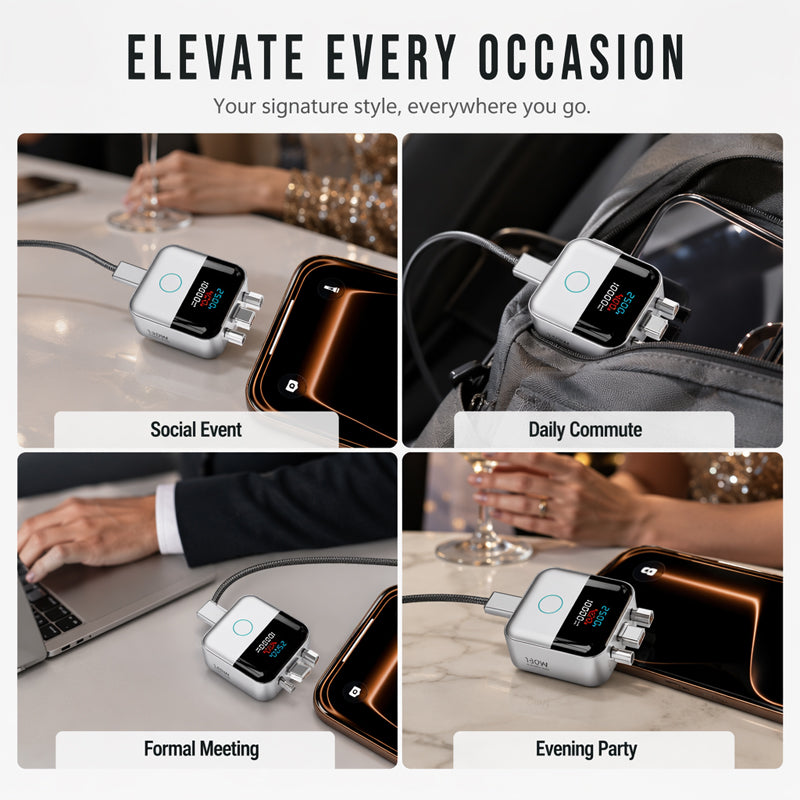 Smart USB-C Overcharge & Surge Shield (Live LED Wattage Monitor)