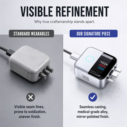 Smart USB-C Overcharge & Surge Shield (Live LED Wattage Monitor)