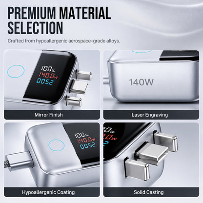 Smart USB-C Overcharge & Surge Shield (Live LED Wattage Monitor)