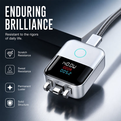 Smart USB-C Overcharge & Surge Shield (Live LED Wattage Monitor)