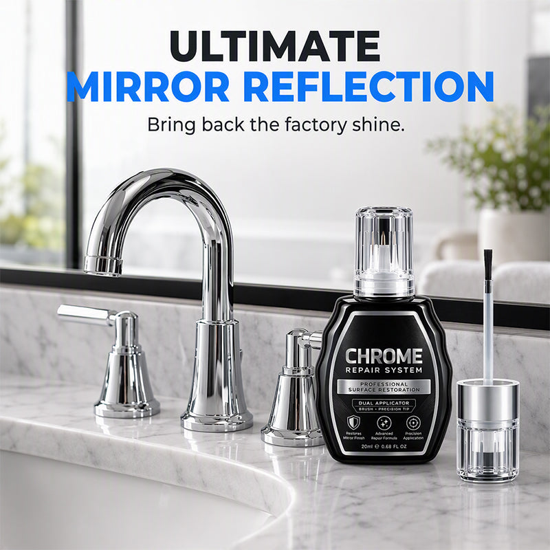 🥳HOT SALE 2026🥳💞50,000+ SOLD! ✨🚗 Chrome Restoration Kit – Removes Oxidation & Restores a Mirror-Like Metallic Shine | Premium Quality