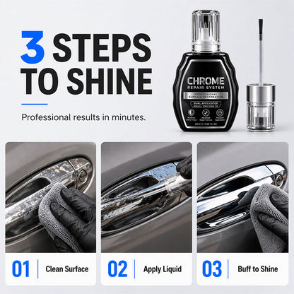 🥳HOT SALE 2026🥳💞50,000+ SOLD! ✨🚗 Chrome Restoration Kit – Removes Oxidation & Restores a Mirror-Like Metallic Shine | Premium Quality