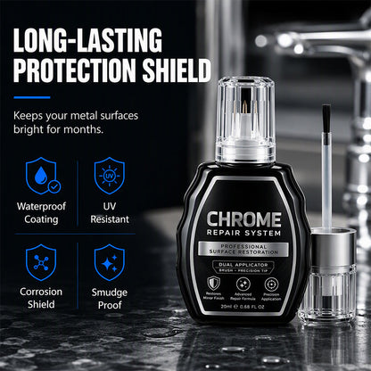 🥳HOT SALE 2026🥳💞50,000+ SOLD! ✨🚗 Chrome Restoration Kit – Removes Oxidation & Restores a Mirror-Like Metallic Shine | Premium Quality