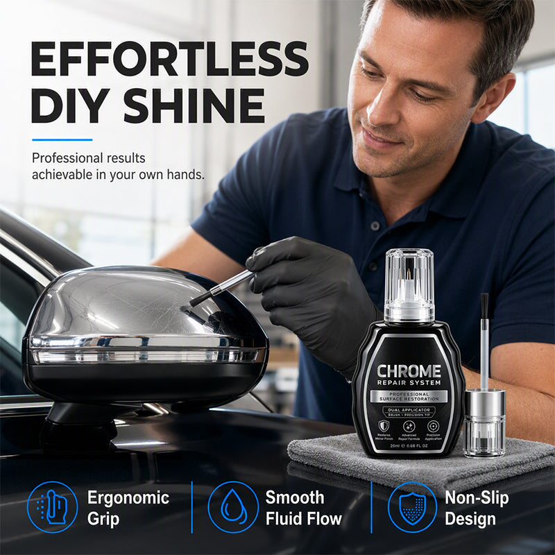 🥳HOT SALE 2026🥳💞50,000+ SOLD! ✨🚗 Chrome Restoration Kit – Removes Oxidation & Restores a Mirror-Like Metallic Shine | Premium Quality