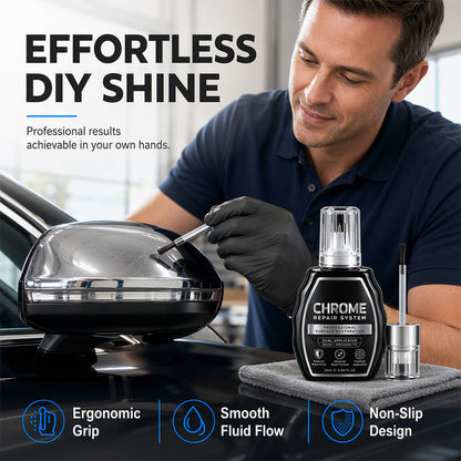 🥳HOT SALE 2026🥳💞50,000+ SOLD! ✨🚗 Chrome Restoration Kit – Removes Oxidation & Restores a Mirror-Like Metallic Shine | Premium Quality