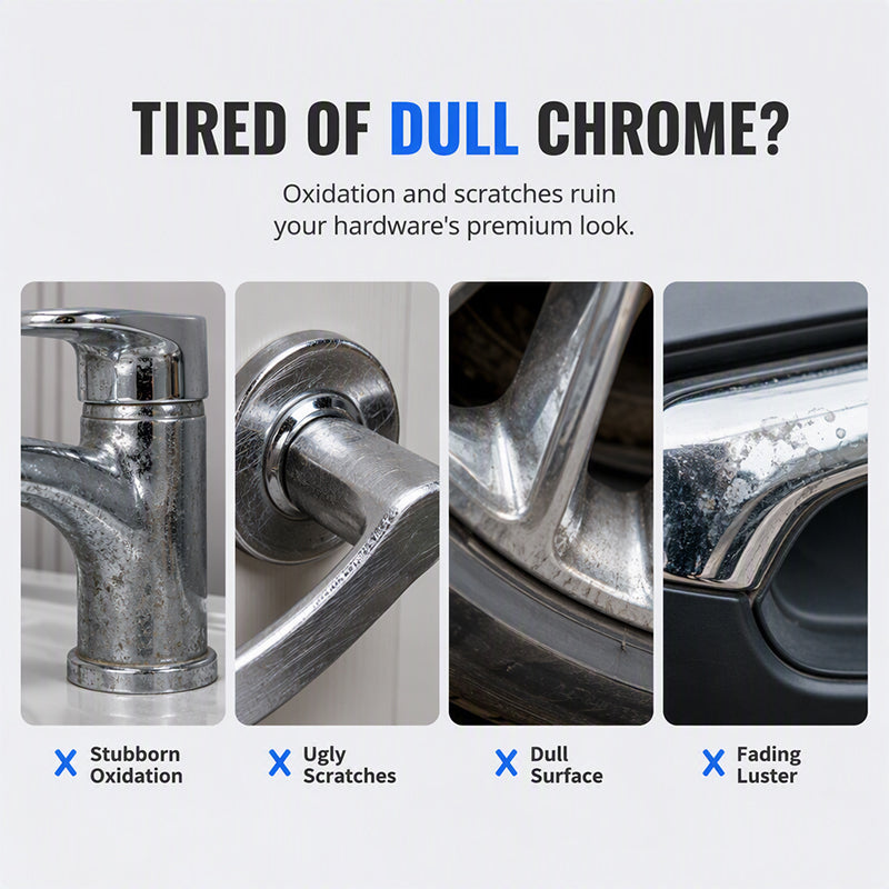 🥳HOT SALE 2026🥳💞50,000+ SOLD! ✨🚗 Chrome Restoration Kit – Removes Oxidation & Restores a Mirror-Like Metallic Shine | Premium Quality