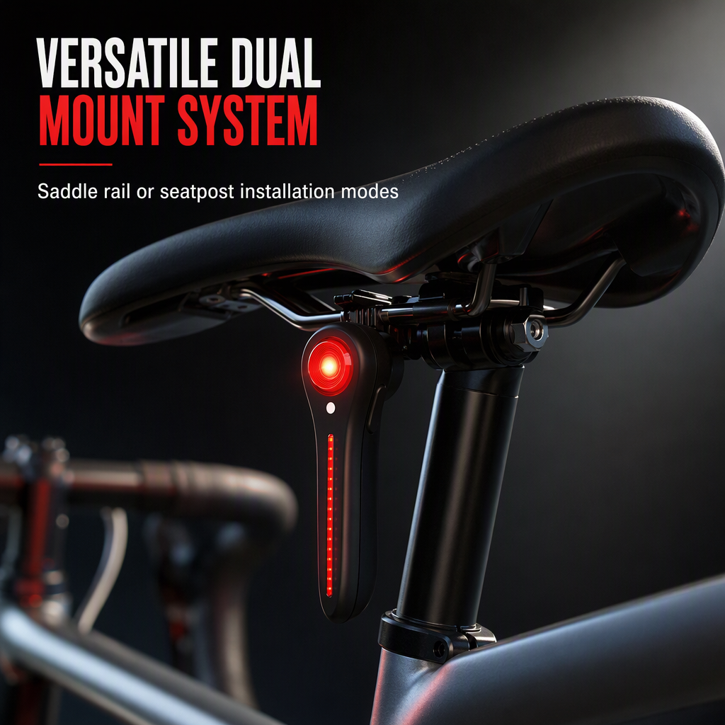 🚨 Auto-Sensing Bike Brake Light  🚲 USB Rechargeable Cycling Taillight 🔋