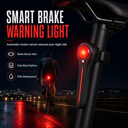 🚨 Auto-Sensing Bike Brake Light  🚲 USB Rechargeable Cycling Taillight 🔋