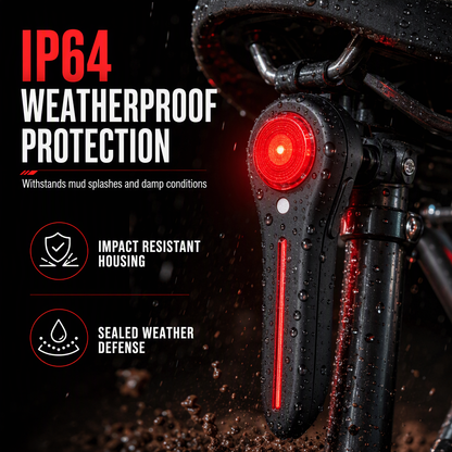 🚨 Auto-Sensing Bike Brake Light  🚲 USB Rechargeable Cycling Taillight 🔋