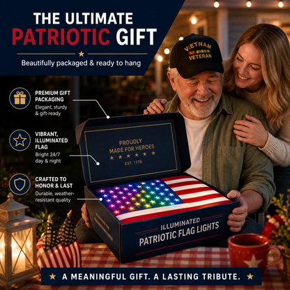 Illuminated Patriotic American Flag Lights (3x5 FT) ✨
