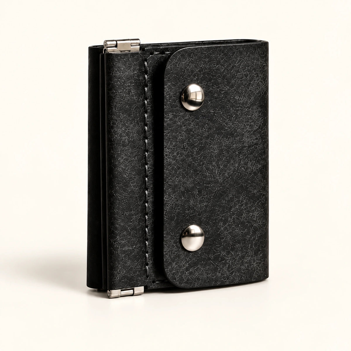 Vintage Compact Trifold Wallet with Quick-Access Coin Pocket