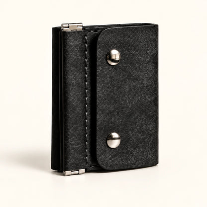 Vintage Compact Trifold Wallet with Quick-Access Coin Pocket