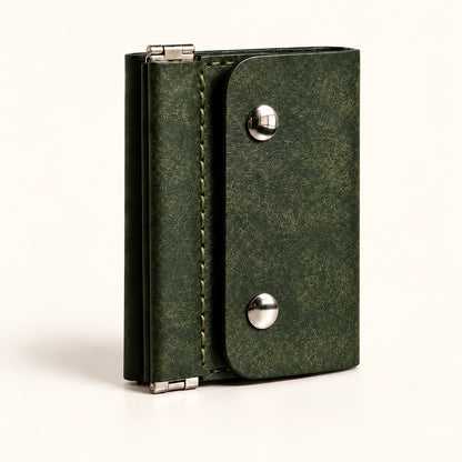 Vintage Compact Trifold Wallet with Quick-Access Coin Pocket