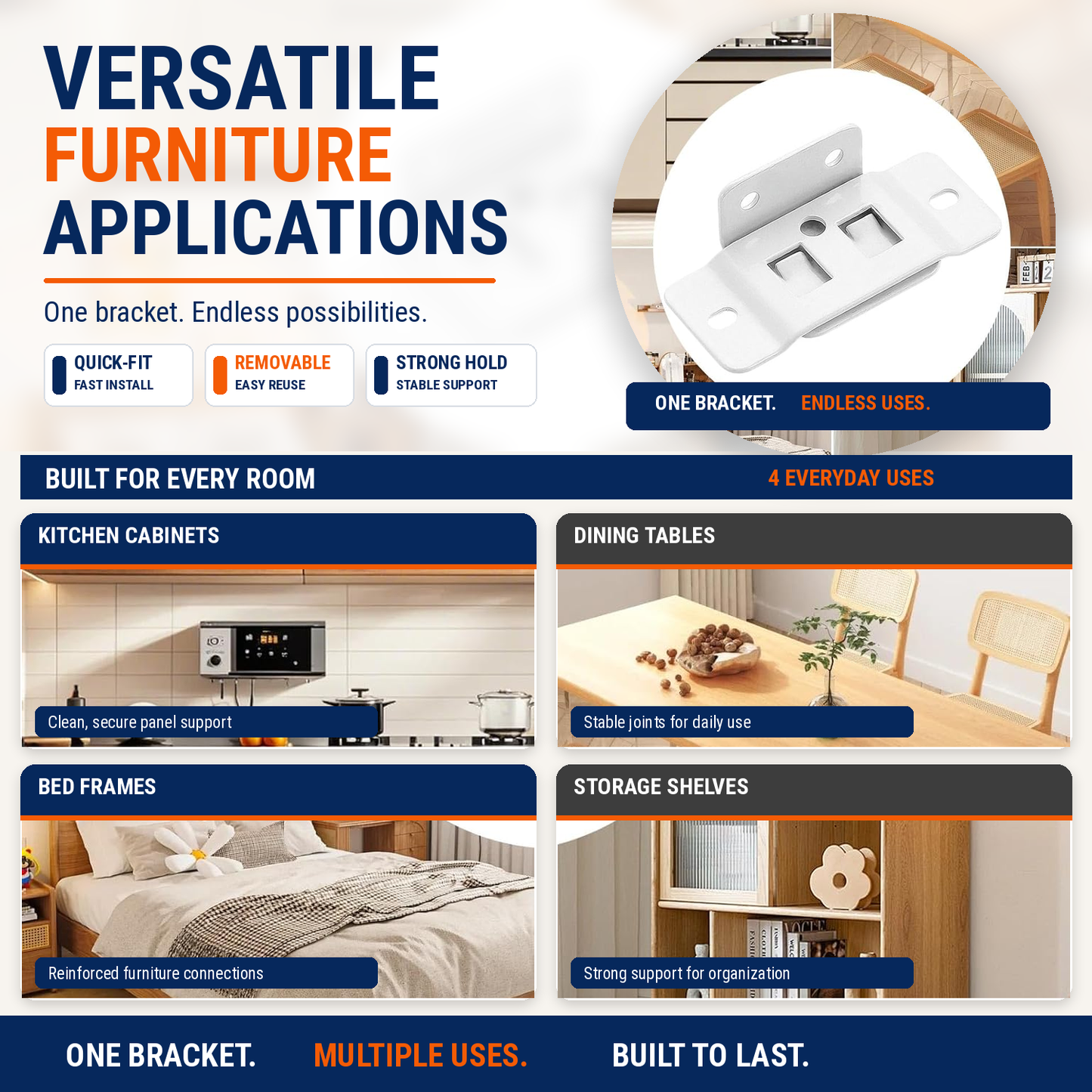Heavy-Duty Quick Fitting Furniture Joint Brackets